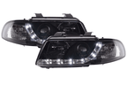Audi A4 (B5 8D) Black LED Headlights with Daytime Running Lights (1995-1999)