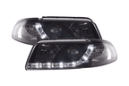 Audi A4 (B5 8D) Black LED Headlights with Daytime Running Lights (1999-2001)