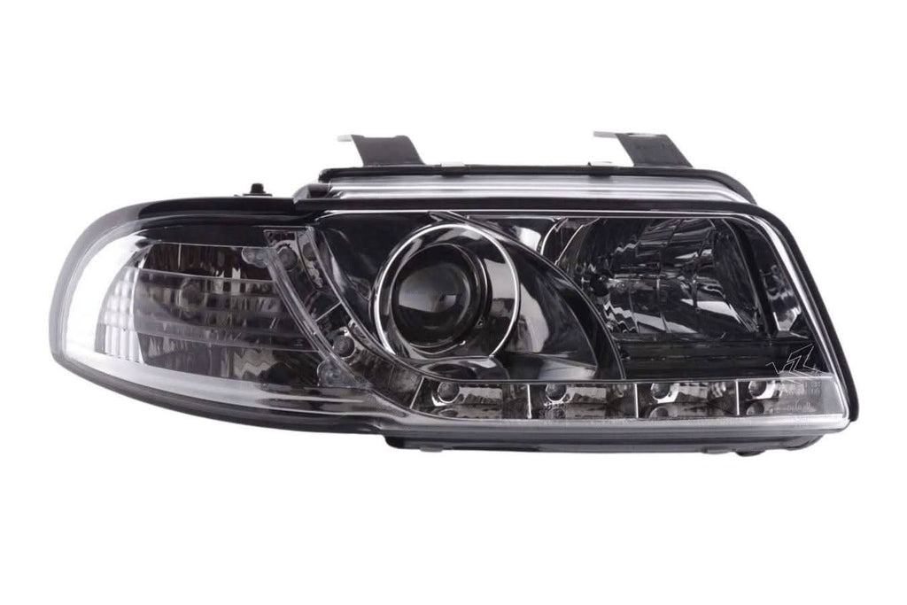 Audi A4 (B5 8D) Chrome LED Headlights with Daytime Running Lights (1995-1999)