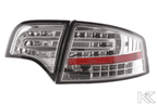 Audi A4 (B7/8E) Sedan Chrome Clear LED Taillights Set (2004-2007)
