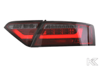 Audi A5 (B8-8T) Coupe Red Smoke LED LightBar Taillights (2007-2011) - For Halogen Models