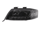Audi A6 (C5 4B) Black LED Headlights with Daytime Running Lights (1997-2001)