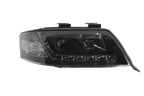 Audi A6 (C5 4B) Black LED Headlights with Daytime Running Lights (1997-2001)