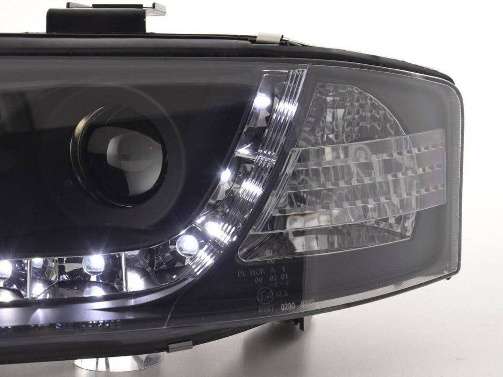 Audi A6 (C5 4B) Black LED Headlights with Daytime Running Lights (1997-2001)