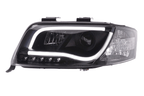 Audi A6 (C5 4B) Black LED Headlights with Daytime Running Lights (2001-2004)