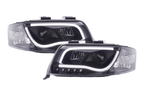 Audi A6 (C5 4B) Black LED Headlights with Daytime Running Lights (2001-2004)