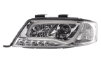 Audi A6 (C5 4B) Chrome LED Headlights with Daytime Running Lights (1997-2001)