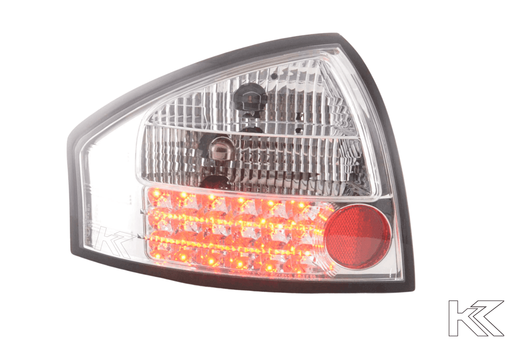Audi A6 (C5/4B) Sedan Chrome Clear LED Taillights Set (1997-2003)