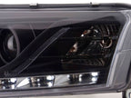Audi A6 (C6 4F) Black Xenon LED Headlights with Daytime Running Lights (2004-2008)