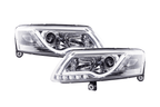 Audi A6 (C6 4F) Chrome LED Headlights with Daytime Running Lights (2004-2008)