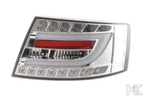 Audi A6 (C6/4F) Sedan Chrome Clear LED Taillights Set (2004-2008)