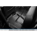 SMARTLINER Custom Fit Floor Liners For Double Cab 2019 Chevy Silverado 1500 LD (Bucket)
