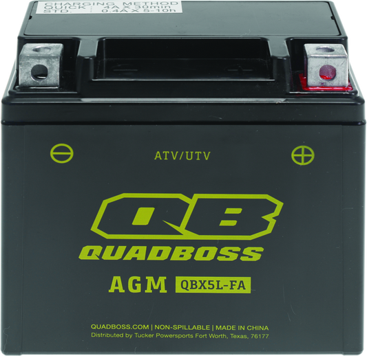 QuadBoss Maintenance-Free AGM Battery QBX5L-FA