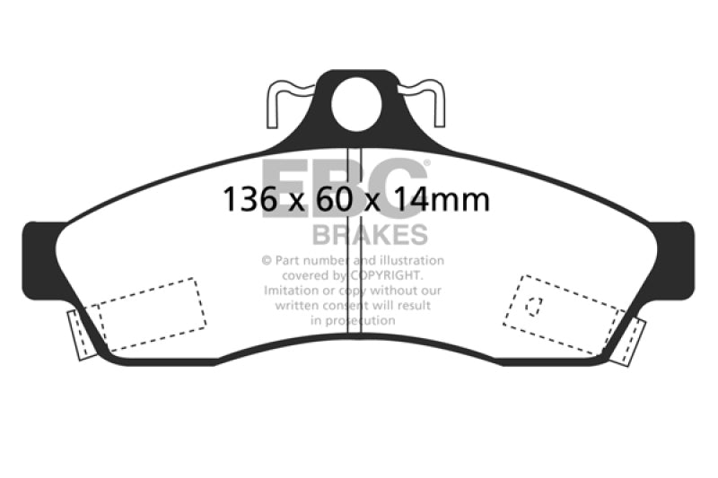 EBC 92-96 Chevrolet Caprice 4.3 Police Ultimax2 Rear Brake Pads