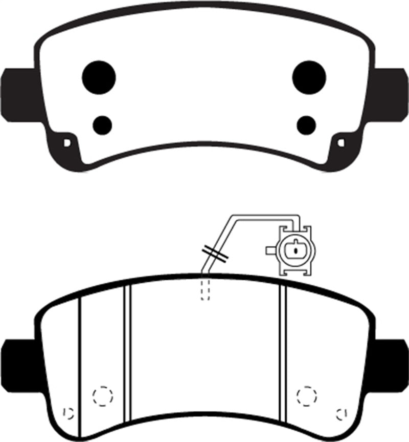 EBC 14-16 Ram Trucks Promaster 3.6 Ultimax2 Rear Brake Pads