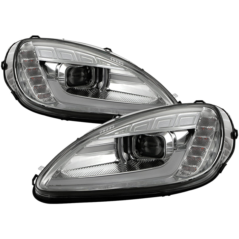 Spyder 05-13 Chevy Corvette C6 Projector Headlights Seq LED Turn Signal w/SB DRL Parking Light