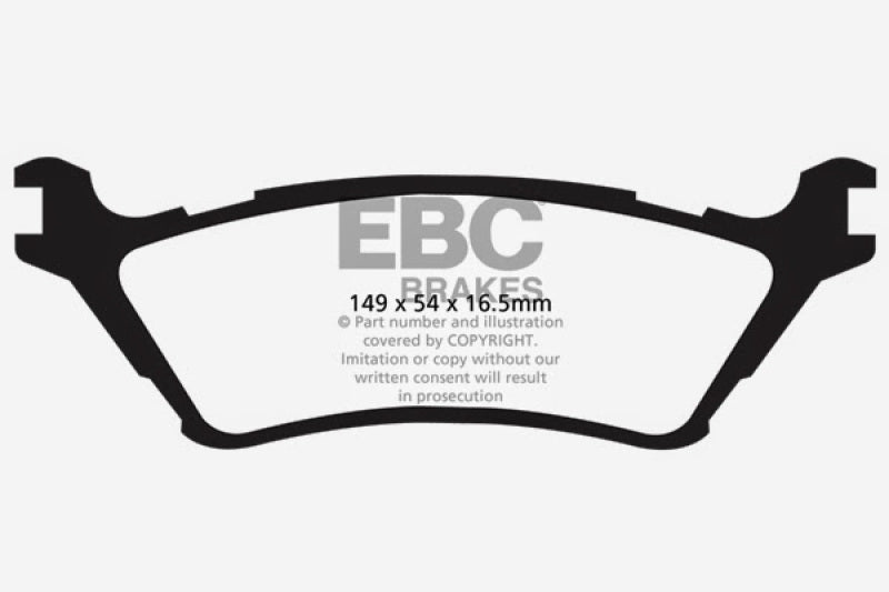 EBC 15+ Ford F150 2.7 Twin Turbo (2WD) Extra Duty Rear Brake Pads