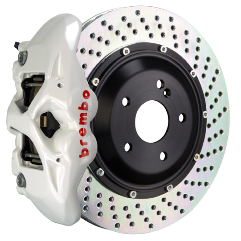 Brembo 06-09 997.1 GT3 Rear GT BBK 4 Piston Cast 380x28 2pc Rotor Drilled-White