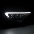 AlphaRex 2023+ Toyota Tacoma NOVA-Series LED Proj Headlights Black w/Actv Light & Seq. Sig + DRL