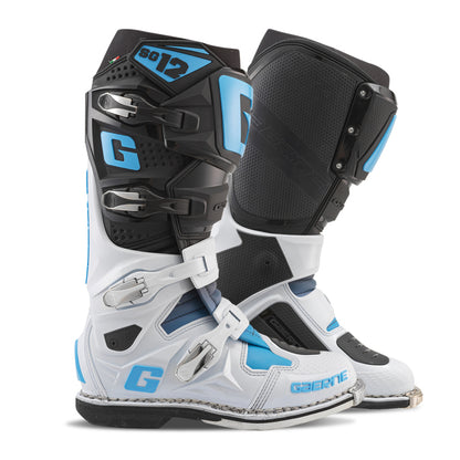 Gaerne SG12 Limited Edition Boot Black/White/Carolina Blue - Size 9