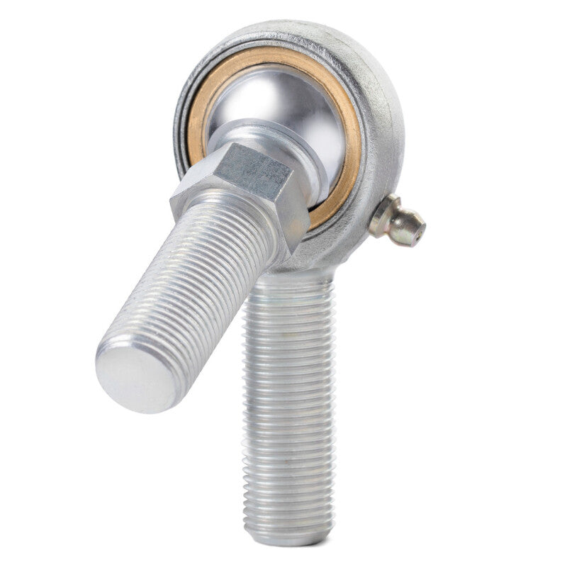 QA1 V Series 3-Pc Rod End - Male/Left Hand - 12mm Bore x M12x1.75 w/Stud & Zerk - Carbon Steel