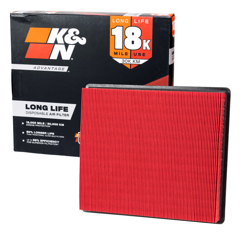 K&N Advantage Air Filter 18K Miles Cadillac XTS V6-3.6L F/I 2013-2018