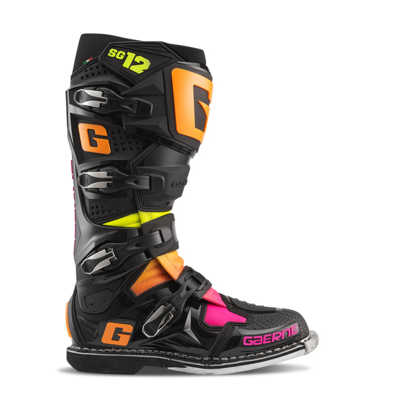 Gaerne SG12 Limited Edition Boot Black/Orange/Pink - Size 10