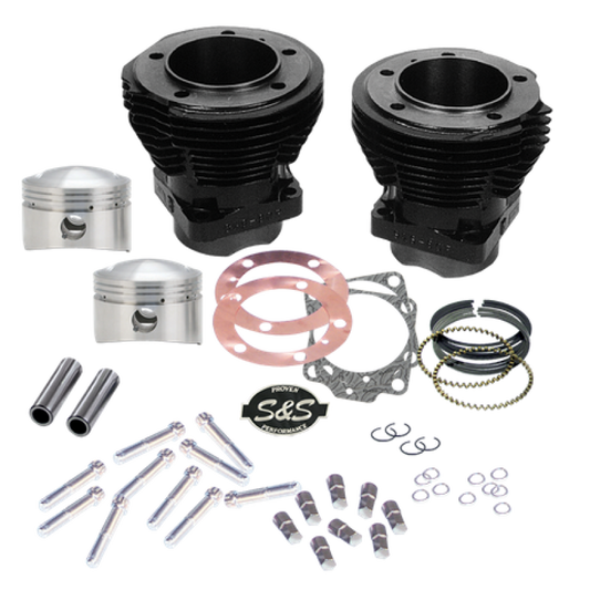 S&S Cycle 79-84 BT 88in Sidewinder 3-5/8in Big Bore Cylinder Kit - Gloss Black