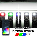 XK Glow XKmax Pre-Runner Style RGBW LED Grill Pods - 5pc