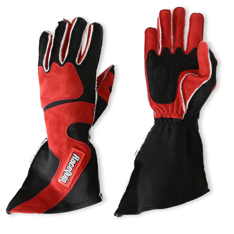 RaceQuip SFI-5 Red/Black Large Outseam Angle Cut Glove