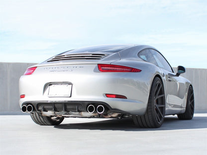 aFe Power Elite SS-304 Carbon Tip Dual Cat Back Exhaust 13-14 Porsche 911 C2S (991) H6-3.8L