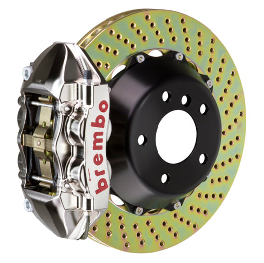 Brembo 06-11 ML320 Rear GTR BBK 4 Piston Billet 380x28 2pc Rotor Drilled-Nickel