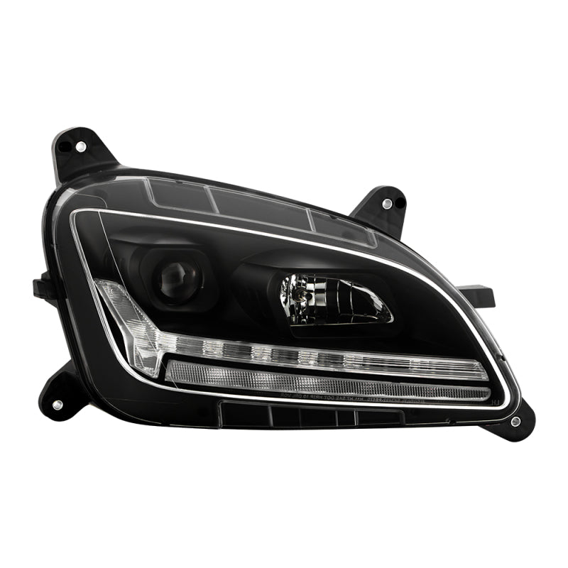 Spyder 13-19 Peterbilt 579 Passenger Side Projector Headlights - Black (PRO-YD-PB57914-SEQ-R-BK)