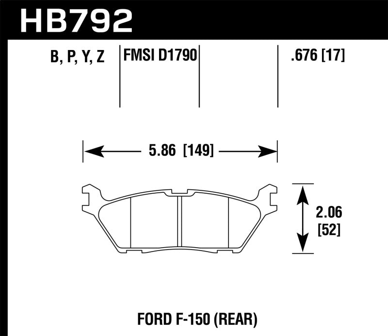 Hawk 15-20 Ford F-150 Rear DTC-60 Brake Pads