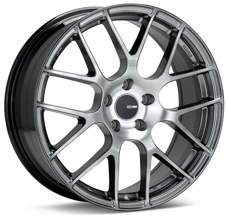 Enkei Raijin 19x8 42mm Inset 5x120 Bolt Pattern 72.6 Hub Bore Hyper Silver Wheel