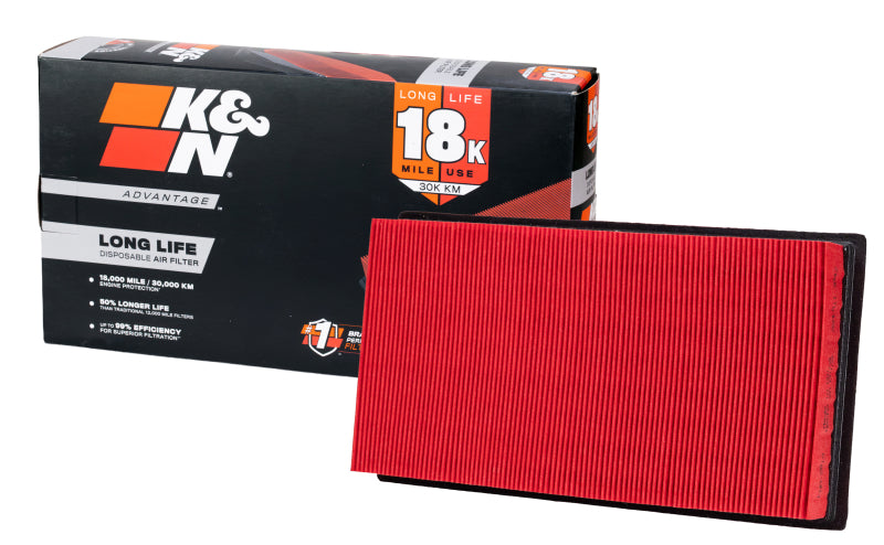 K&N Advantage Air Filter 18K Miles Ford Focus 1998-2004 Focus SVT 2002-2004