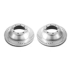 Power Stop 17-18 Ford E-450 Super Duty Rear Drilled & Slotted Rotor - Pair