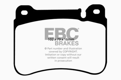 EBC 05-07 Mercedes-Benz C230 (W203) 2.5 Sport Sedan Ultimax2 Front Brake Pads