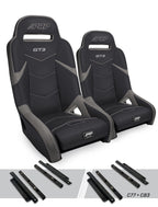 PRP Polaris General GT3 Suspension Seats Kit (Pair) - Black & Gray