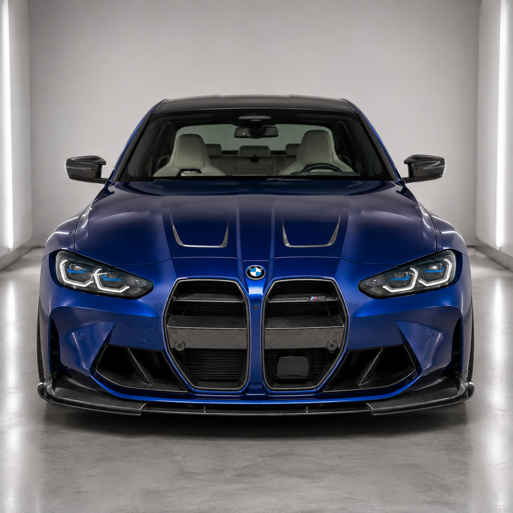 3D Style Carbon Fiber Front Lip for BMW G80 M3 G82 G83 M4 by Stratec Systems