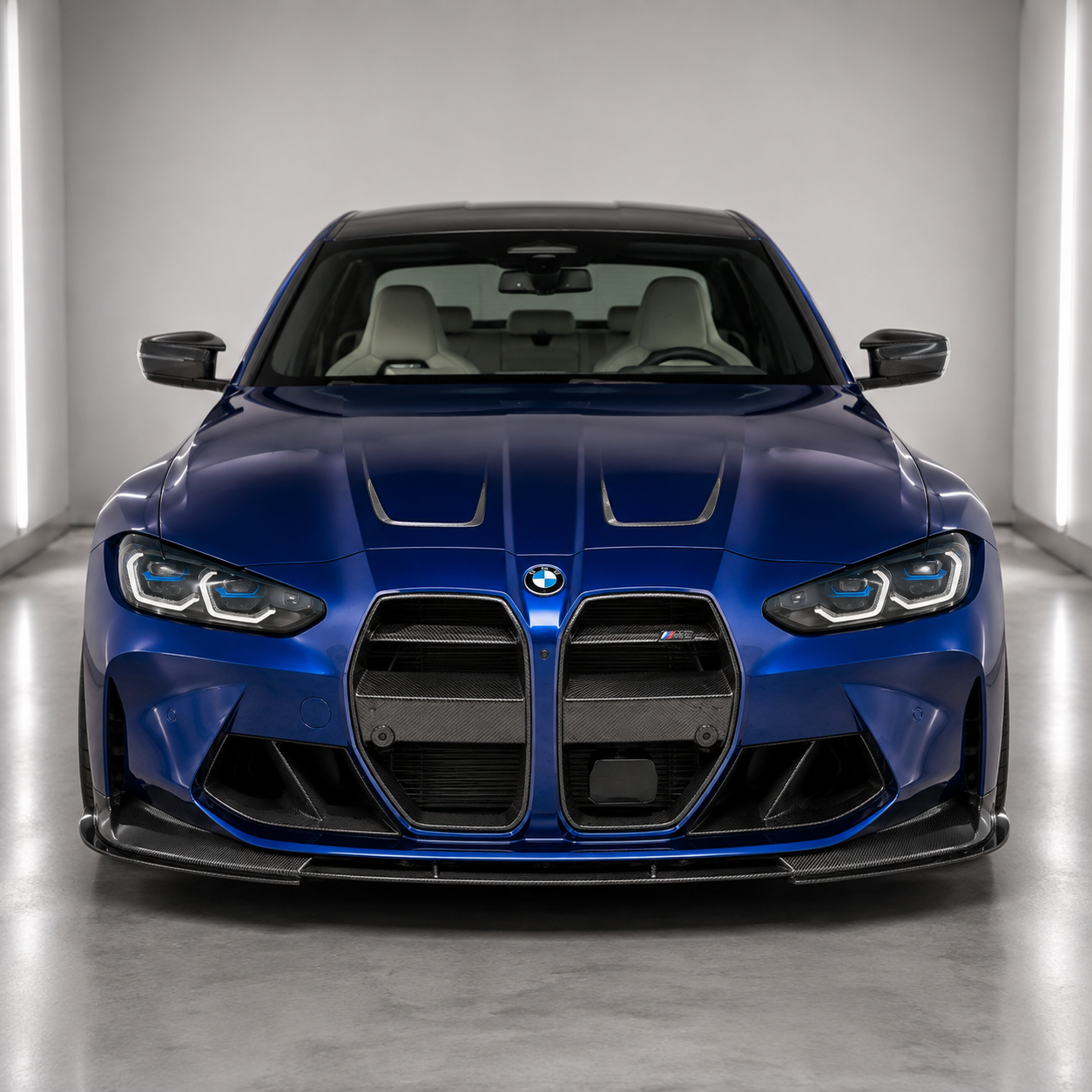 3D Style Carbon Fiber Front Lip for BMW G80 M3 G82 G83 M4 by Stratec Systems