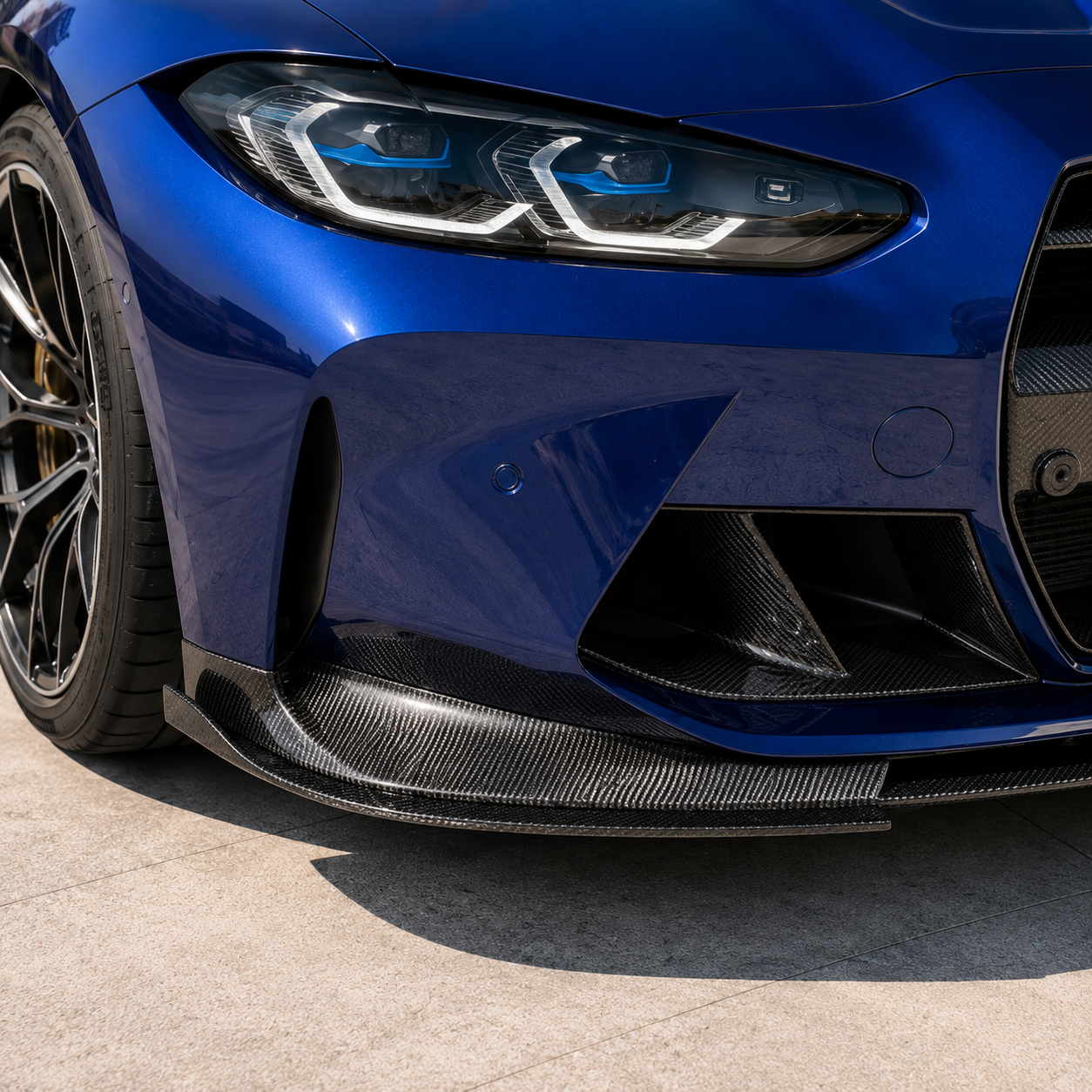 3D Style Carbon Fiber Front Lip for BMW G80 M3 G82 G83 M4 by Stratec Systems