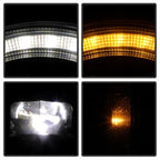 Spyder 21-24 Ford Bronco High-Power LED Headlights - Black (PRO-YD-FB21LEDAP-SEQSBGR-BK)