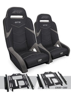 PRP Polaris RZR 570 GT3 Suspension Seats Kit (Pair) - Black & Gray