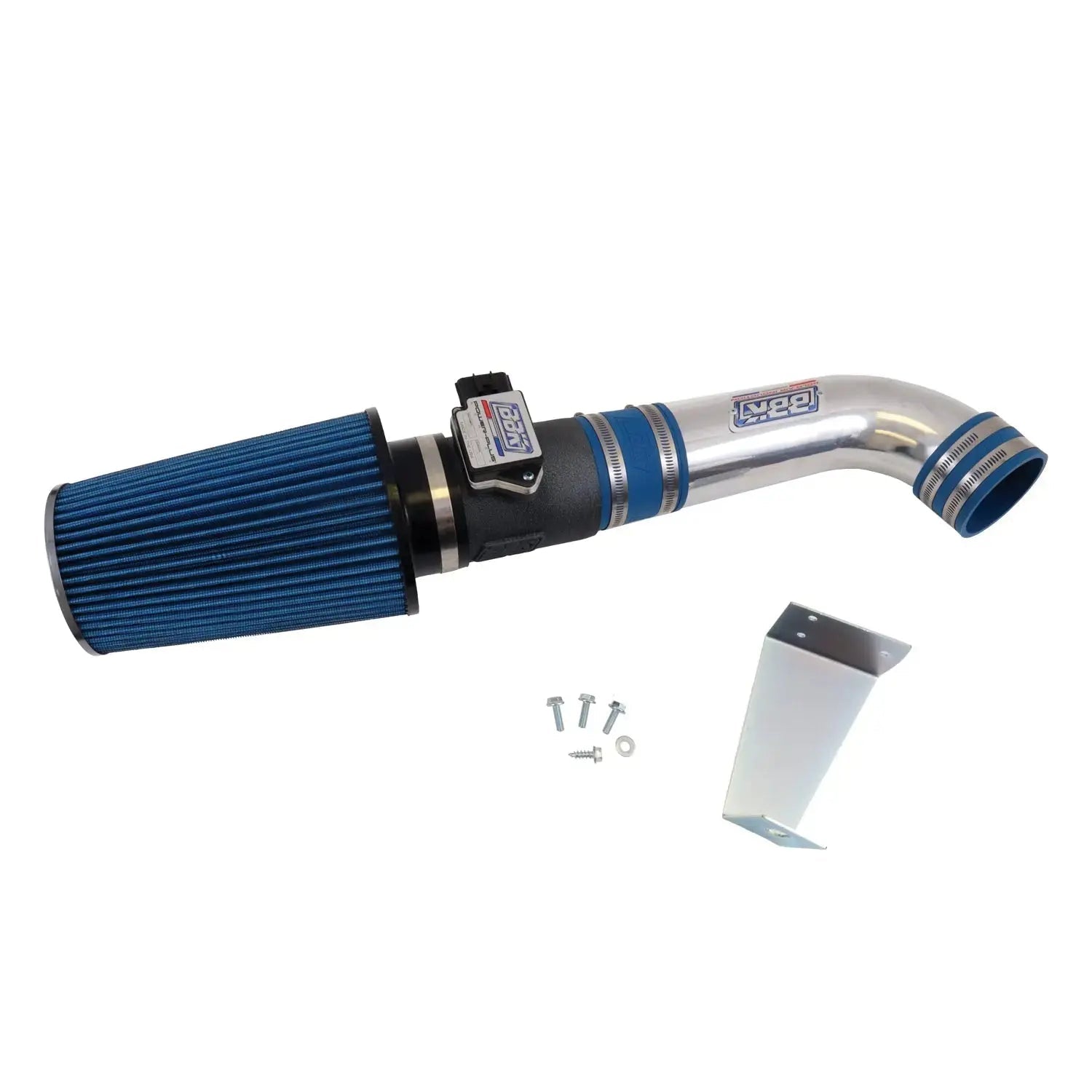 BBK Ford Mustang 5.0 Cold Air Intake Kit Non Fender well Powder Coated Chrome 86-93