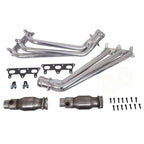 BBK Chevrolet Camaro V6 1-5/8 Long Tube Exhaust Headers With High Flow Cats Polished Silver Ceramic 10-11