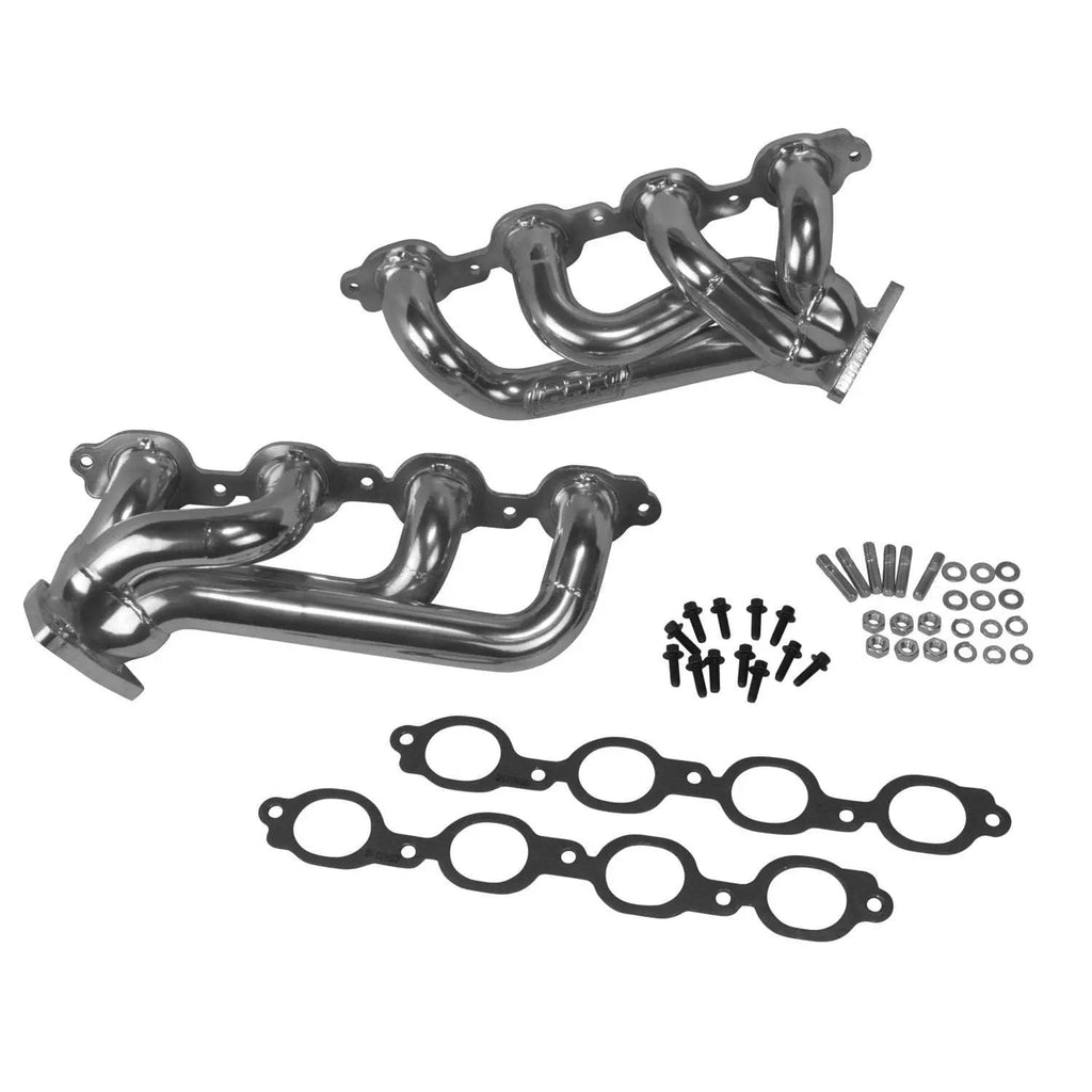 BBK Chevrolet GM Truck 5.3 6.2 1-3/4 Shorty Exhaust Headers Polished Silver Ceramic 14-18