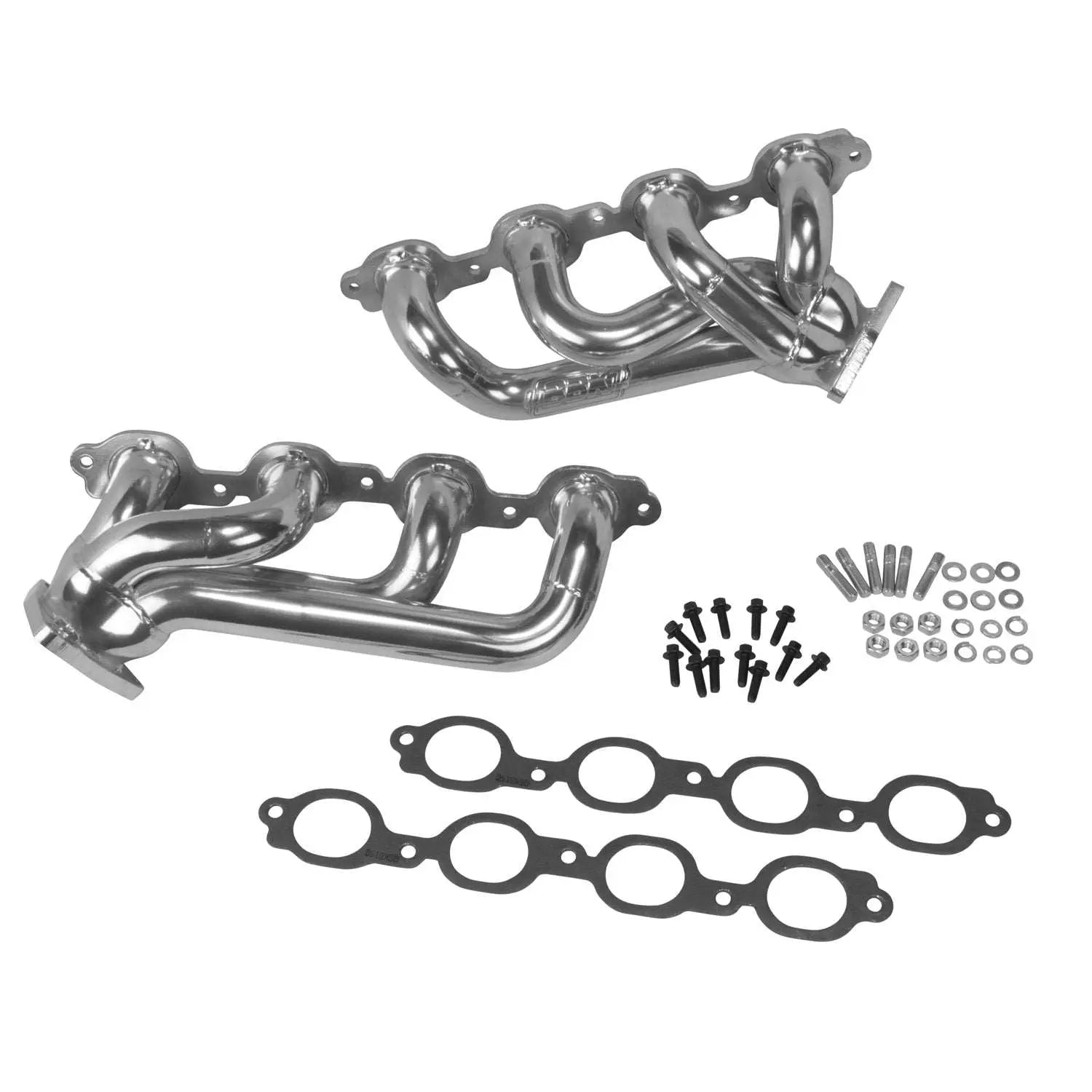 BBK Chevrolet GM Truck 5.3 6.2 1-3/4 Shorty Exhaust Headers Polished Silver Ceramic 14-18