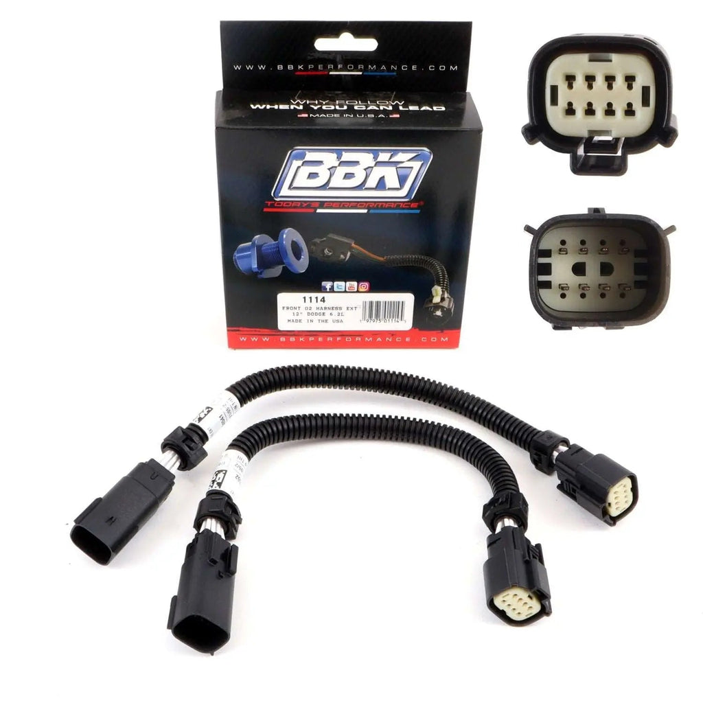 BBK Dodge Hellcat O2 Sensor Extensions Front 6 Pin 12 Inch 15-24