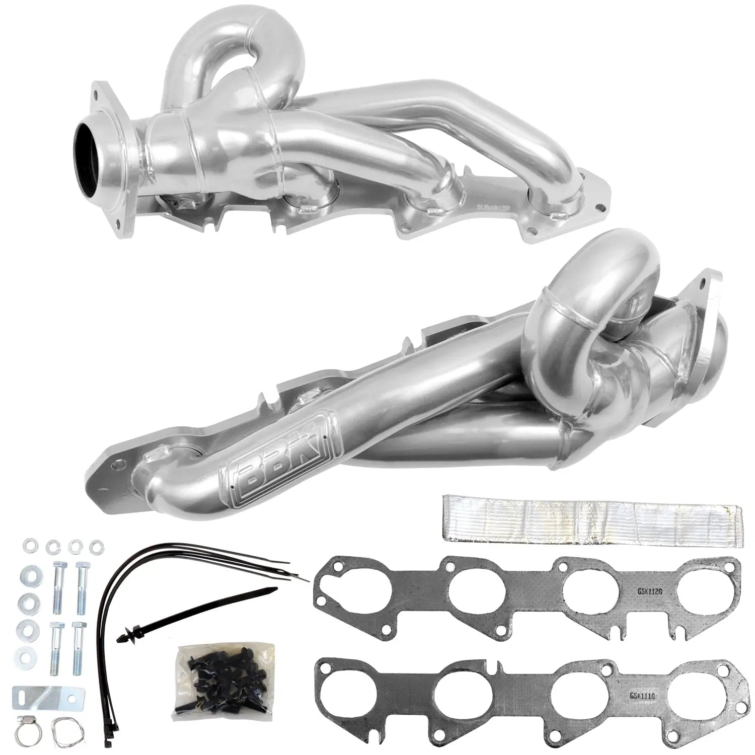 BBK Dodge Ram 1500 5.7L Hemi Shorty Headers Polished Silver Ceramic 2019 To 2024